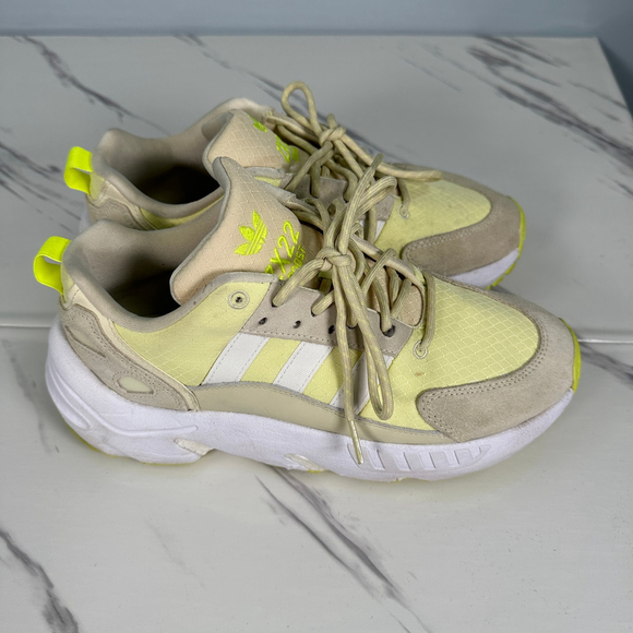 adidas ZX22 Boost Neon Yellow Sneakers 7.5 - Picture 4 of 9